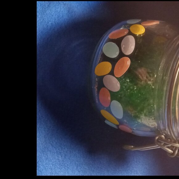 Antique Vintage Swing Top Glass Mason Easter Bunny Holiday Decorative Jar - Picture 11 of 15